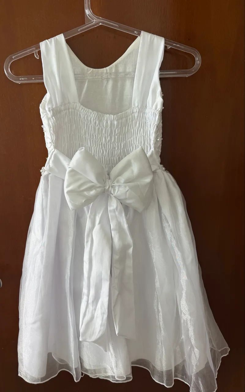 Vestido branco  infantil ABC  - Foto 3