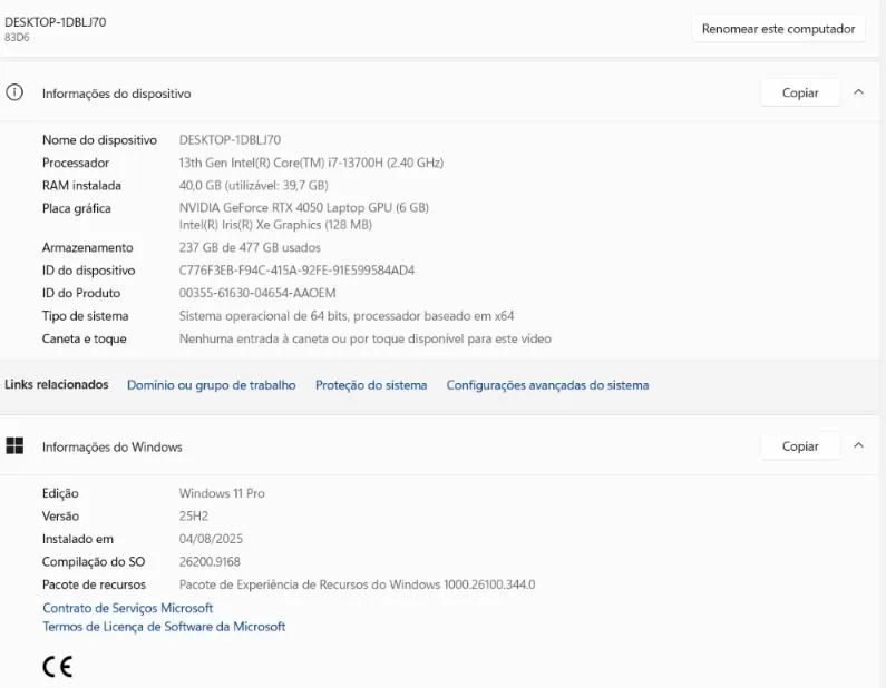 NOTEBOOK  lenovo  Legion Gamer RTX 4050 - Foto 3