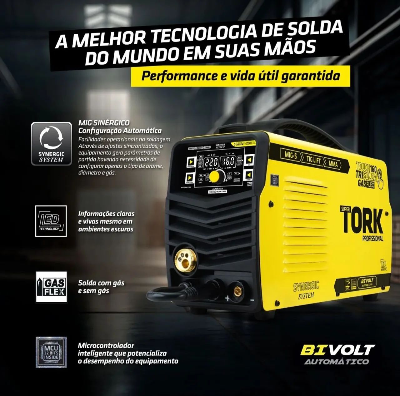 SOLDA TORK 160A (3 EM 1) + MÁSCARA + 4 ESQUADROS  - Foto 3