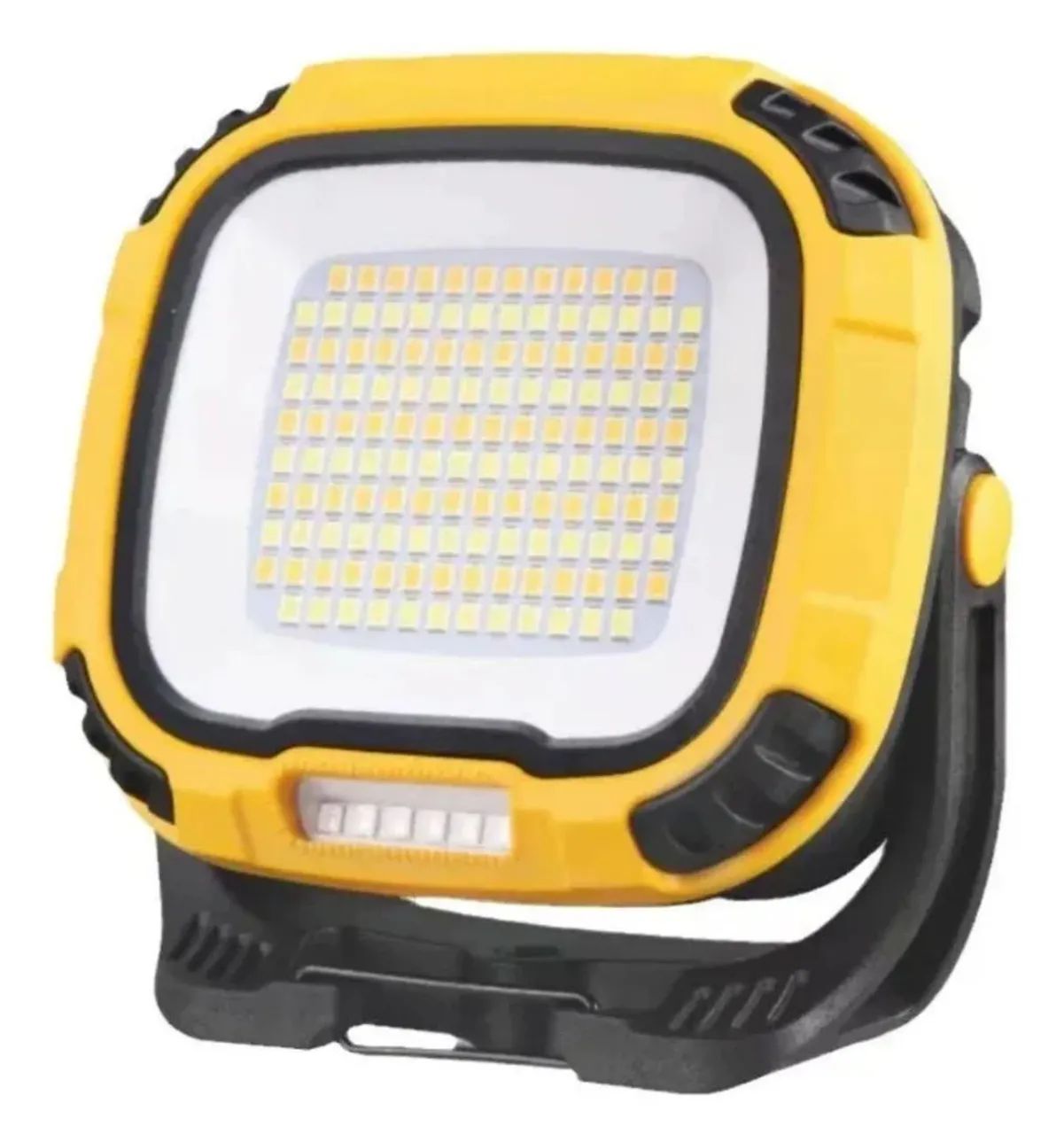 Refletor portátil- 30W, 4 Níveis, Luz Vermelha, Suporte Magnético - Amarelo