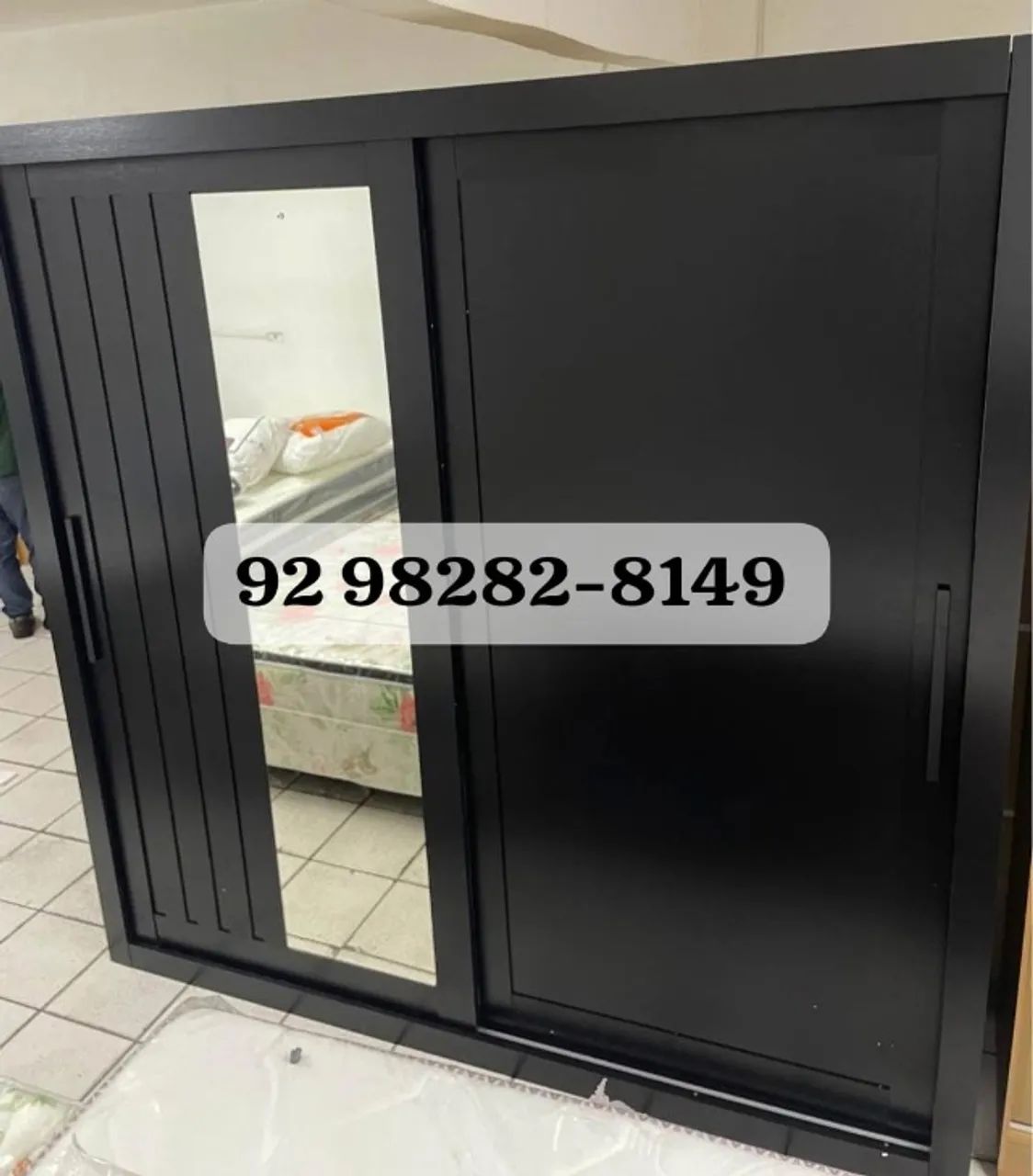 guarda roupa casal com porta de correr/ com espelho