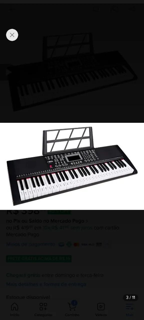 Apenas retirada TECLADO MUSICAL PRATICAMENTE SEM USO
