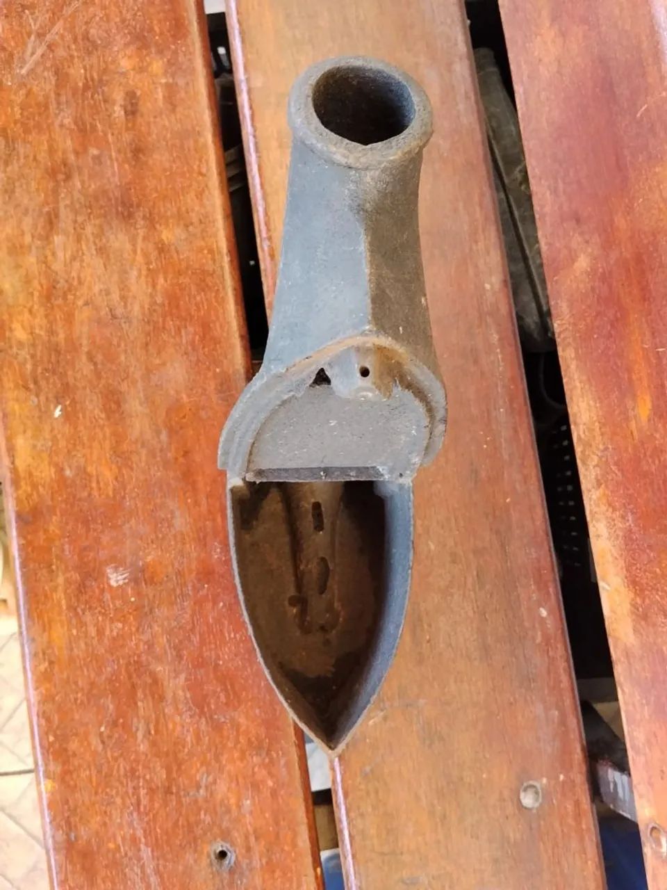 Antiguidade antigo ferro fundido ferro de passar a brasa ferro braseiro decoração cenário  - Foto 4