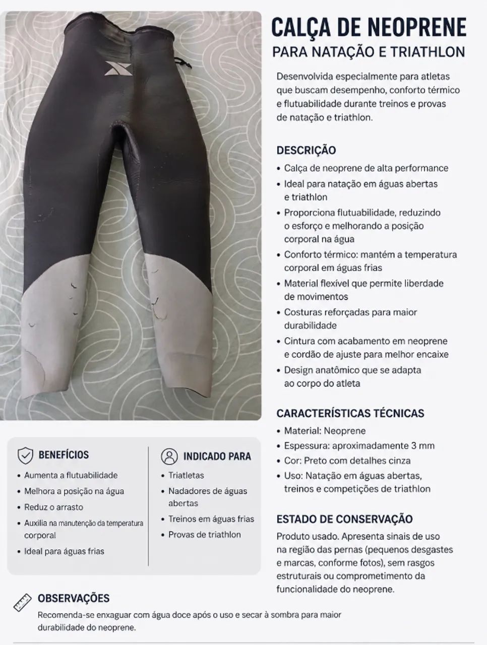 calça de neoprene  - Foto 5