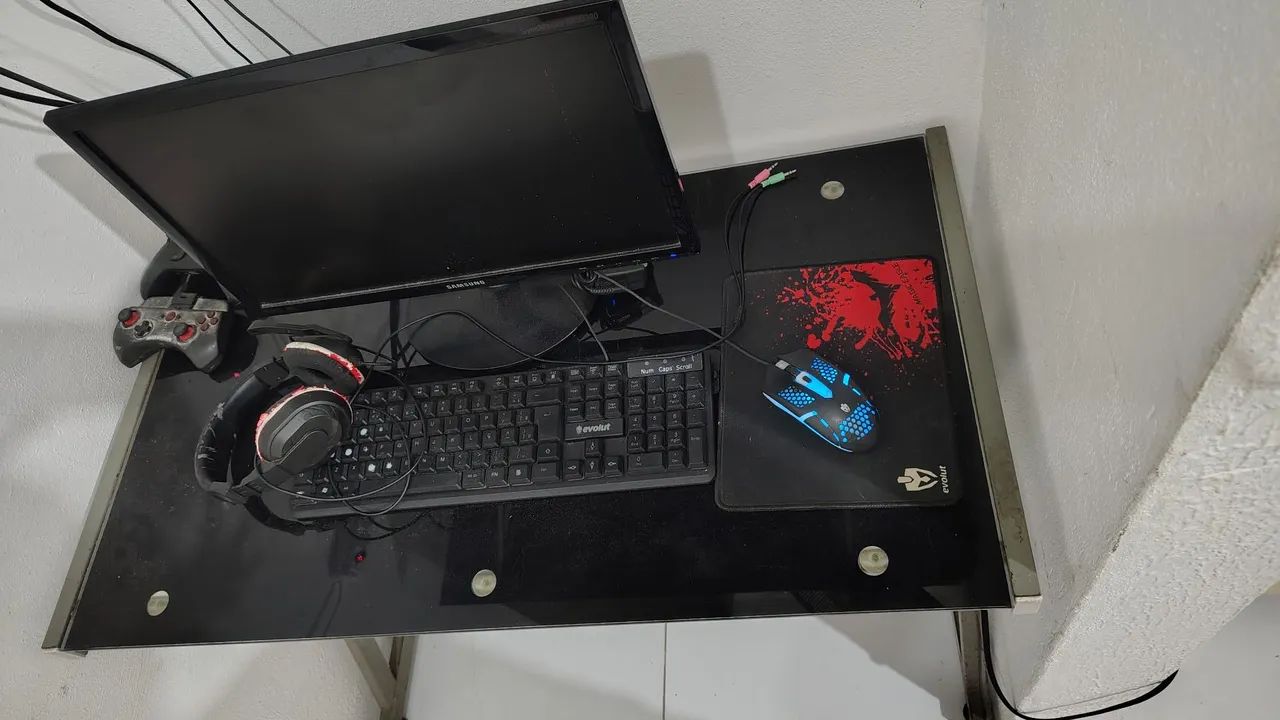 Mesa de Escritório em Vidro Temperado Black - Foto 3