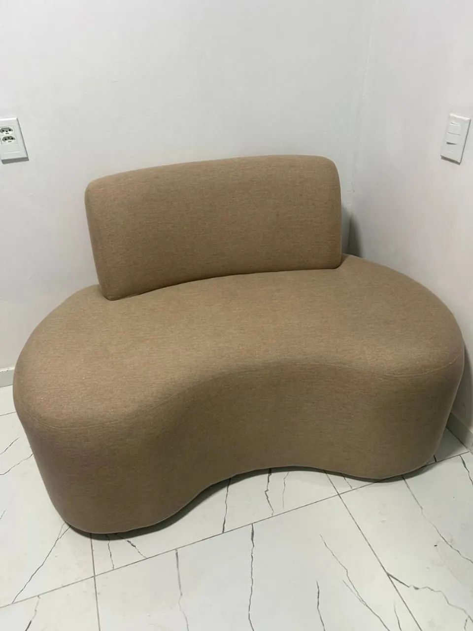 Sofá 2 lugares orgânico 130 cm - Foto 3