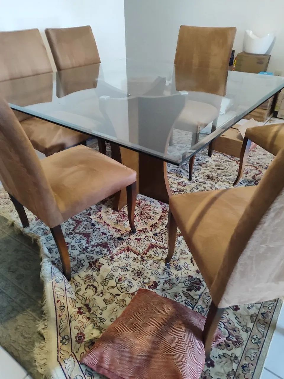 Mesa de jantar tampo de vidro marca Sierra  - Foto 3