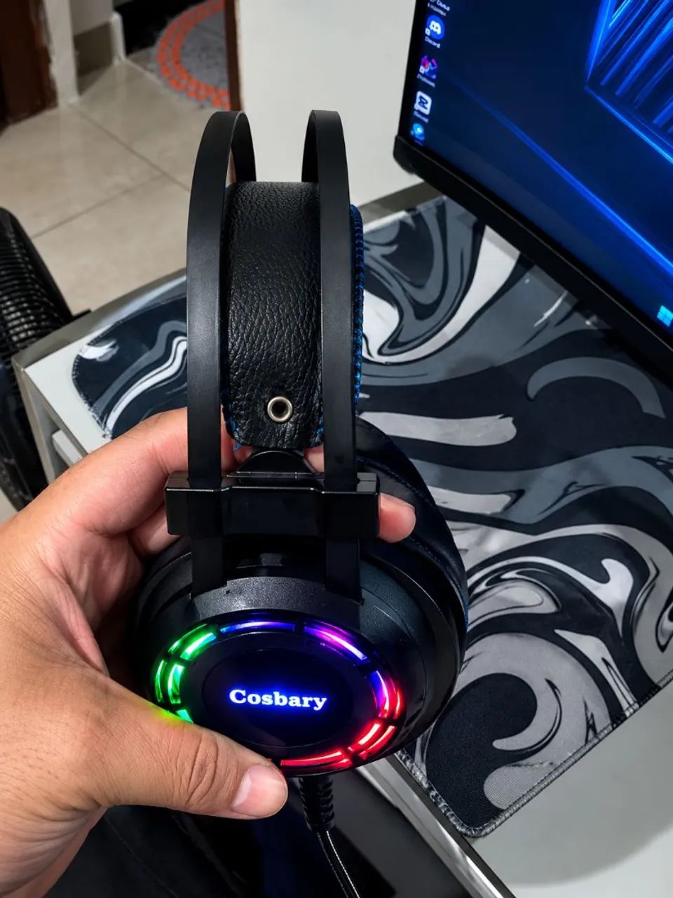 Headset Gamer Cosbary USB com LED / Microfone - Ótimo Estado - Foto 2