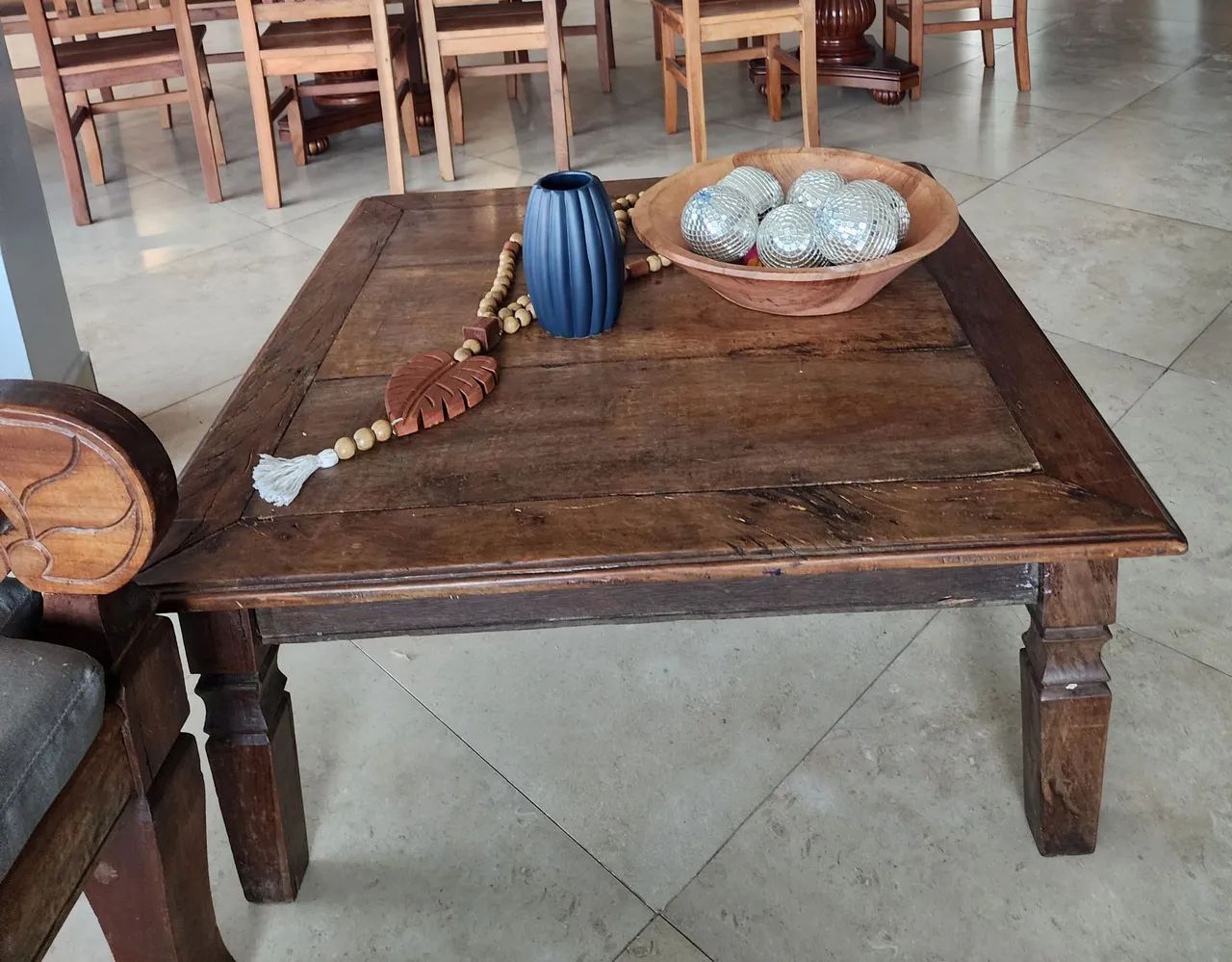 Mesa de centro madeira de demolição 