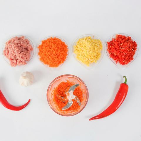 Processador e Batedor Manual de Alimentos 5 lâminas grande - Foto 2