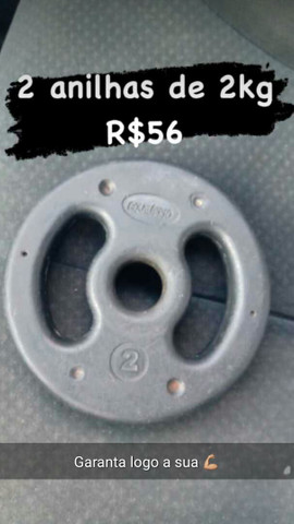 Anilhas de 2 e 5kg em ótimo estado - Foto 2