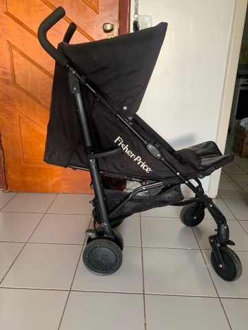 Carrinho de Bebê c/ Guarda Chuva Essential Cinza FisherPrice em Promoção |  Ofertas na Americanas