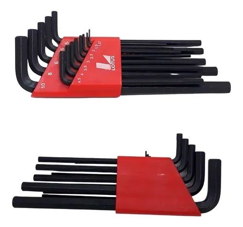 Chave Allen Longa Preta Jogo com 13 peças (1,27 a 10mm) Lotus