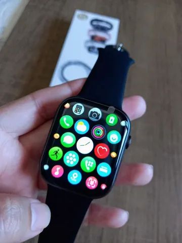 Smartwatch W29 Max Idêntico ao Apple Watch com GPS integrado resistente á água.