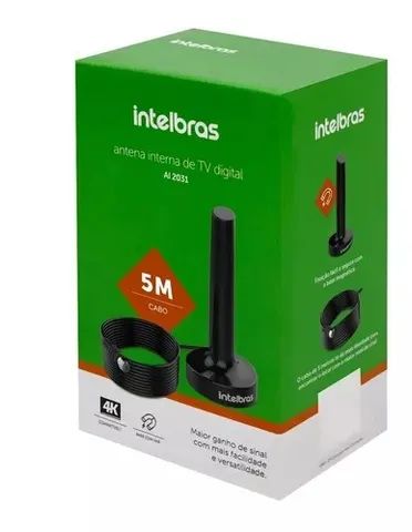 antena interna intelbras cabo 5m sinal digital 