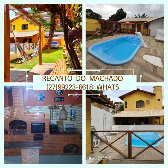 02 Casas na linda praia de Setiba azul e amarela para temporada