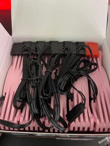 Kit 5 Ventoinhas Aigo DarkFlesh RGB rosa 120 MM - Foto 4