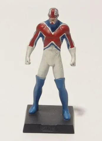 Miniatura Capitão Britânia Marvel Eaglemoss (caixa)