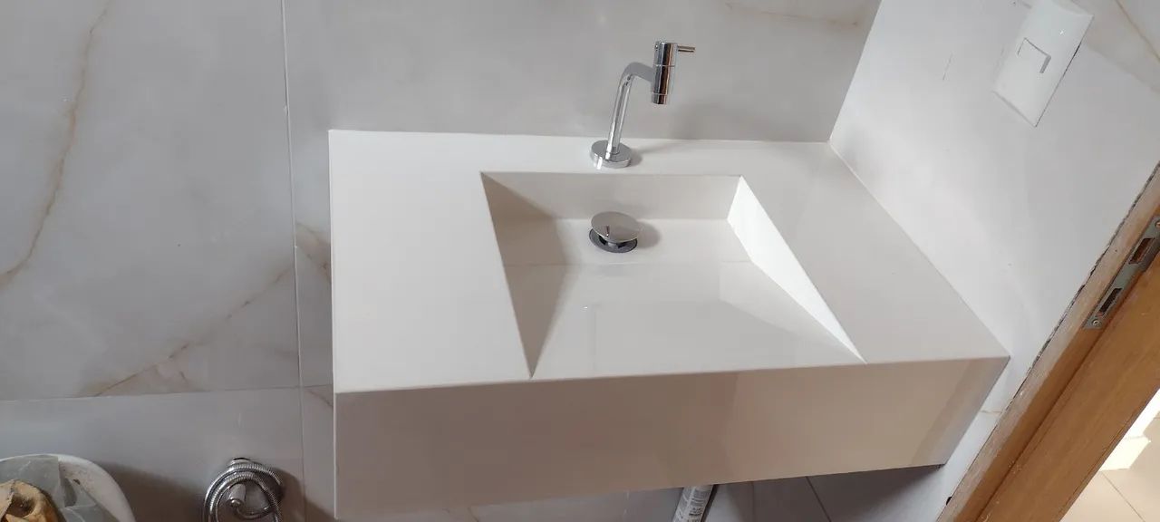 Pia de porcelanato para banheiro  - Foto 6