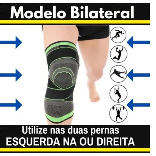 Joelheira Musculação Compressão Articulação Academia Corrida Bike Musculação Crossfit - Foto 3