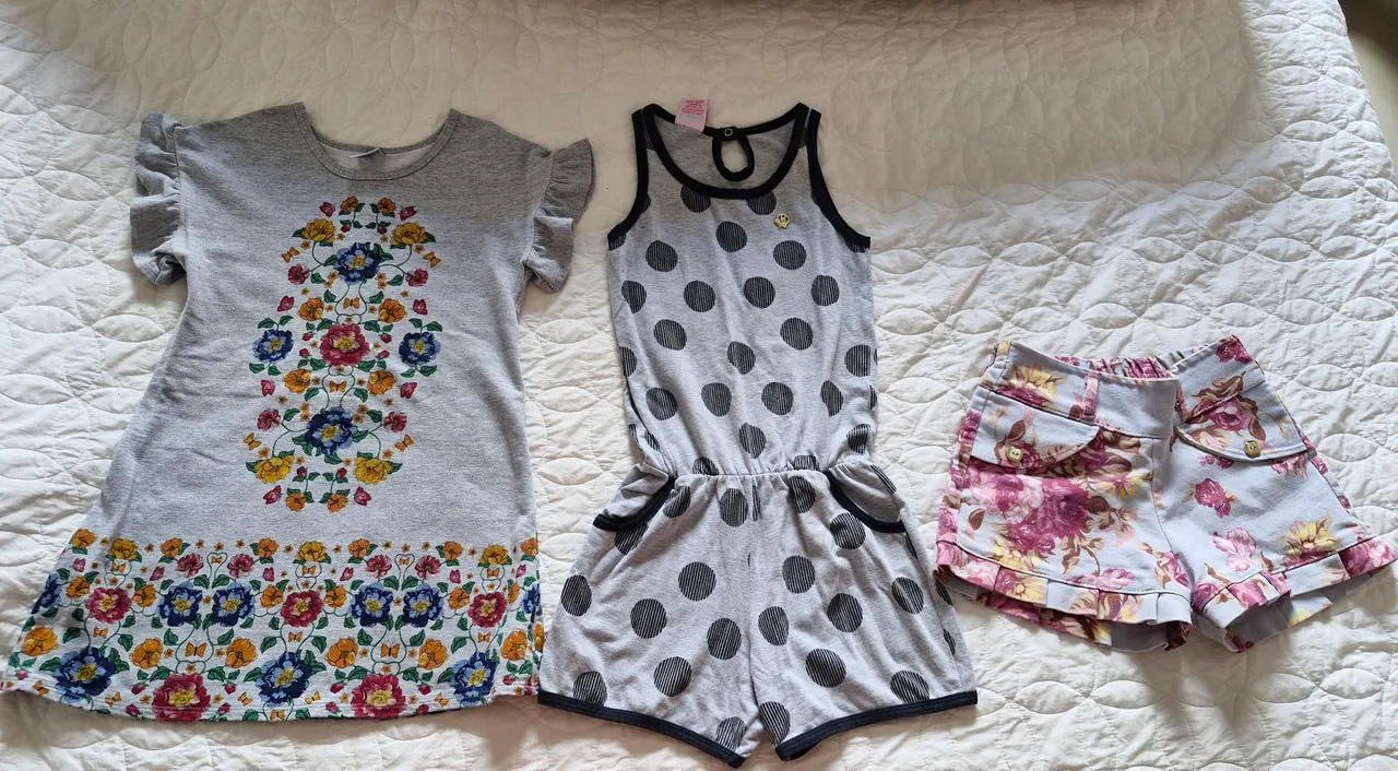 Conjunto de Roupas Infantil - 3 Peças - Menina