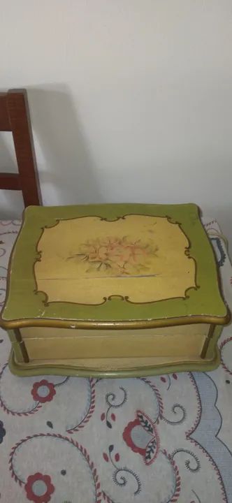 Telefone antigo de discar em estojo de madeira original  - Foto 4