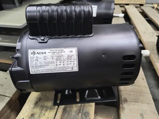 Motor Elétrico 2 CV 2 Polos Alta Rotação Monofásico Nova Motores Seminovo  - Foto 3