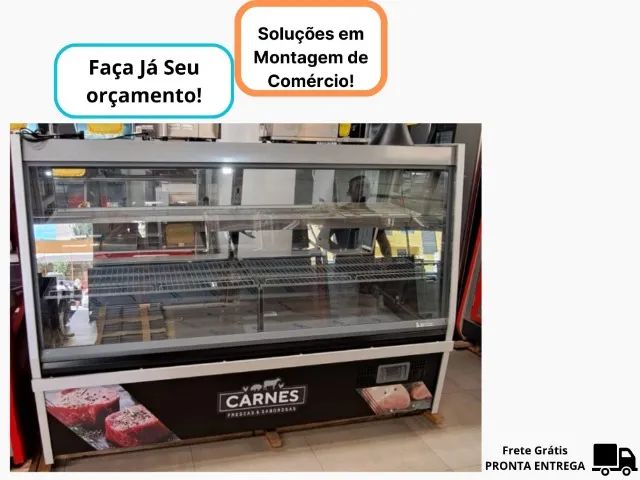 Balcao de Açougue Gelopar 2M Preto Novo