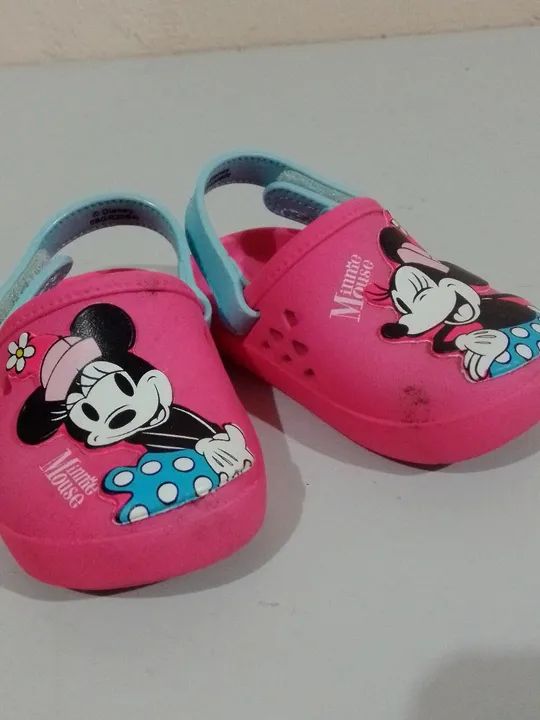 Sandália Minnie Mouse Infantil Babuche 17/18 - Rosa Grendene Kids  - Foto 6