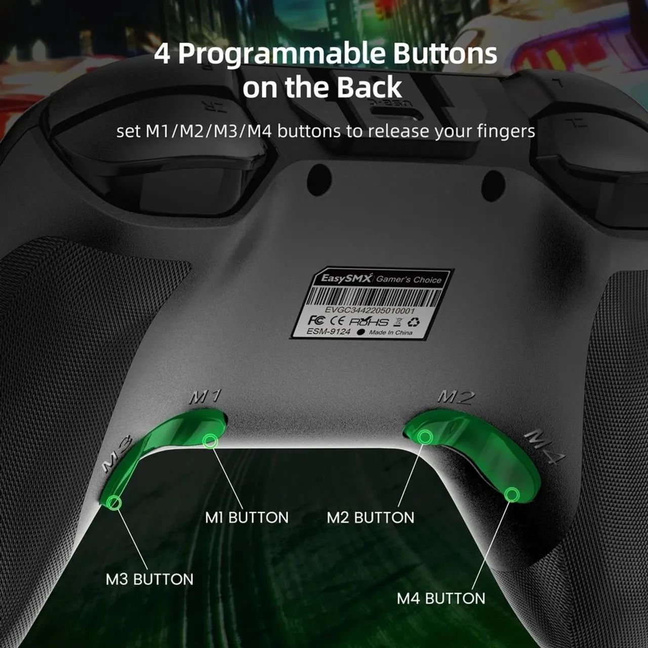 Controle Easy Smx 9124 Preto Peças e Acessórios de Vídeo Game