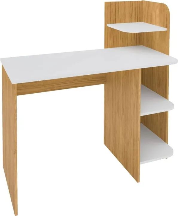 Nova | Escrivaninha Mesa Escritório 111cm com Prateleiras - Fazemos Entrega - Foto 4