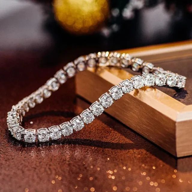 Pulseira ice Riviera cravjeada Hip hop moda luxo