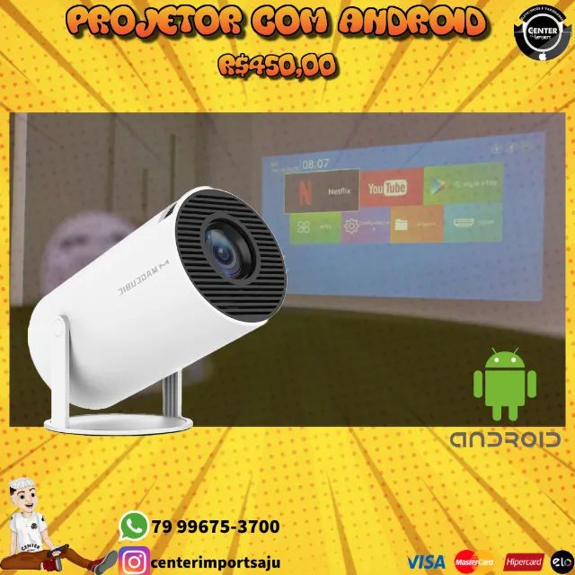 Mini Projetor Hy300 Android Novos com garantia - Foto 2