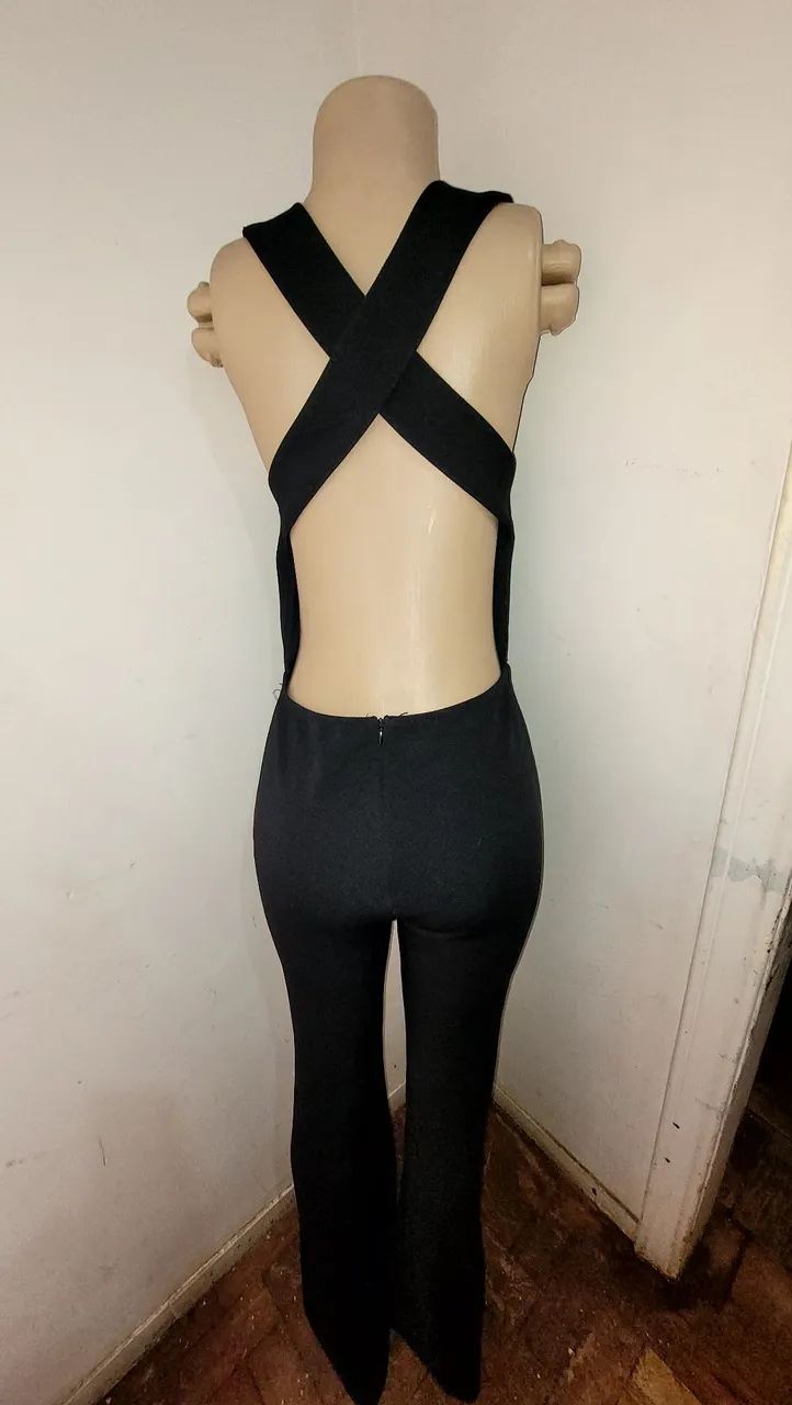 Macacão lindo preto g, elastame  - Foto 2