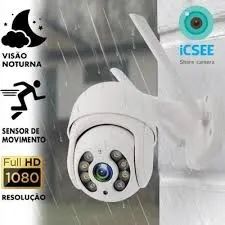 Câmera de Segurança Externa "A8 IP Rotativa" Prova Dágua WIFI Full Hd Infravermelho - Foto 4