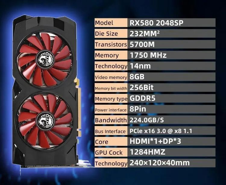 Placa de vídeo AMD RX 580 8G - Foto 3