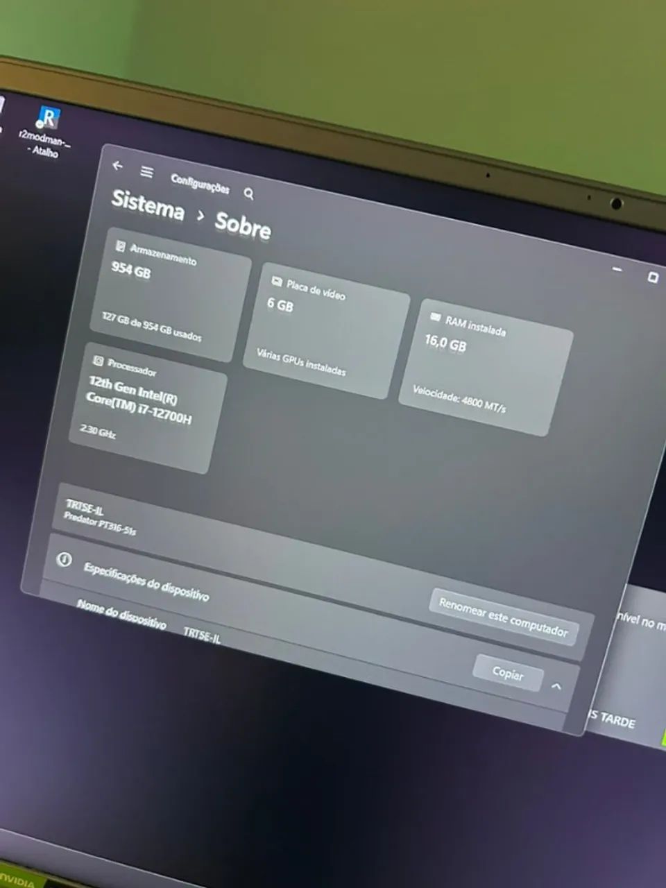 Notebook Acer Triton SE - Foto 5