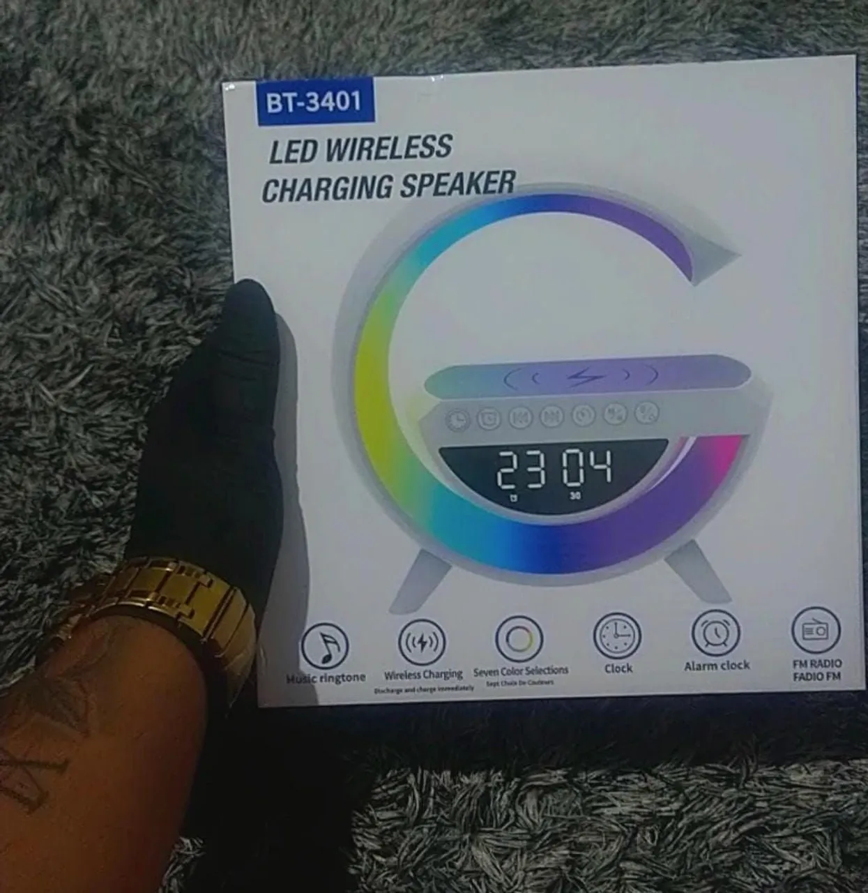 Luminária de Mesa Smart Bluetooth C/ Carregador por Indução