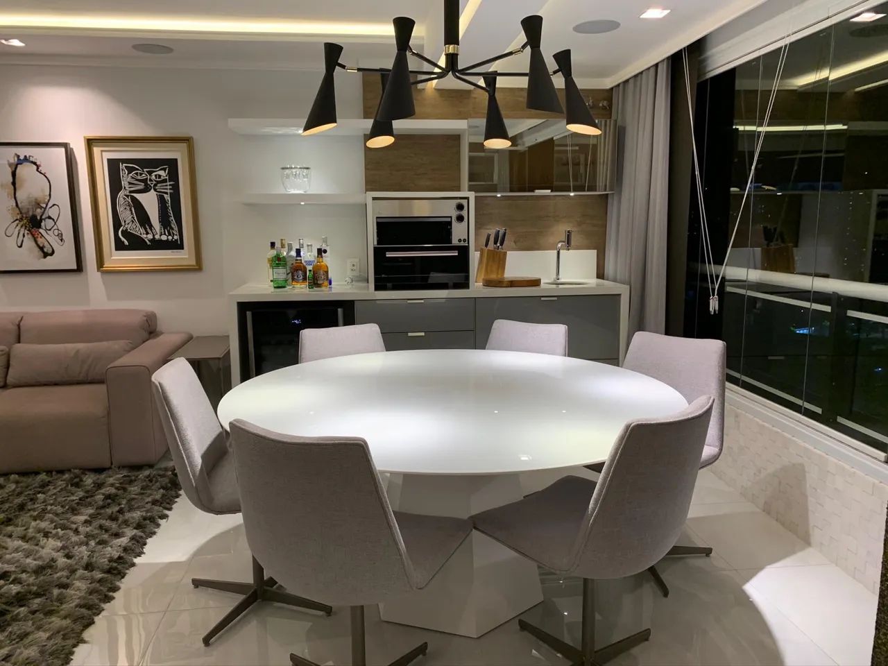 Lustre para mesa de jantar zigzag estilo aranha com 6 lampadas - Foto 2