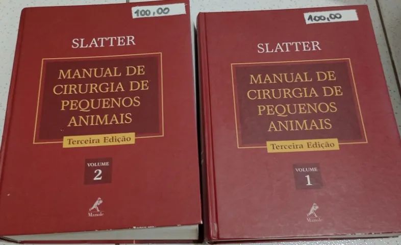 Livro MANUAL DE CIRURGIA DE PEQUENOS ANIMAIS- Slatter (terceira edição) Vol. 1 e 2