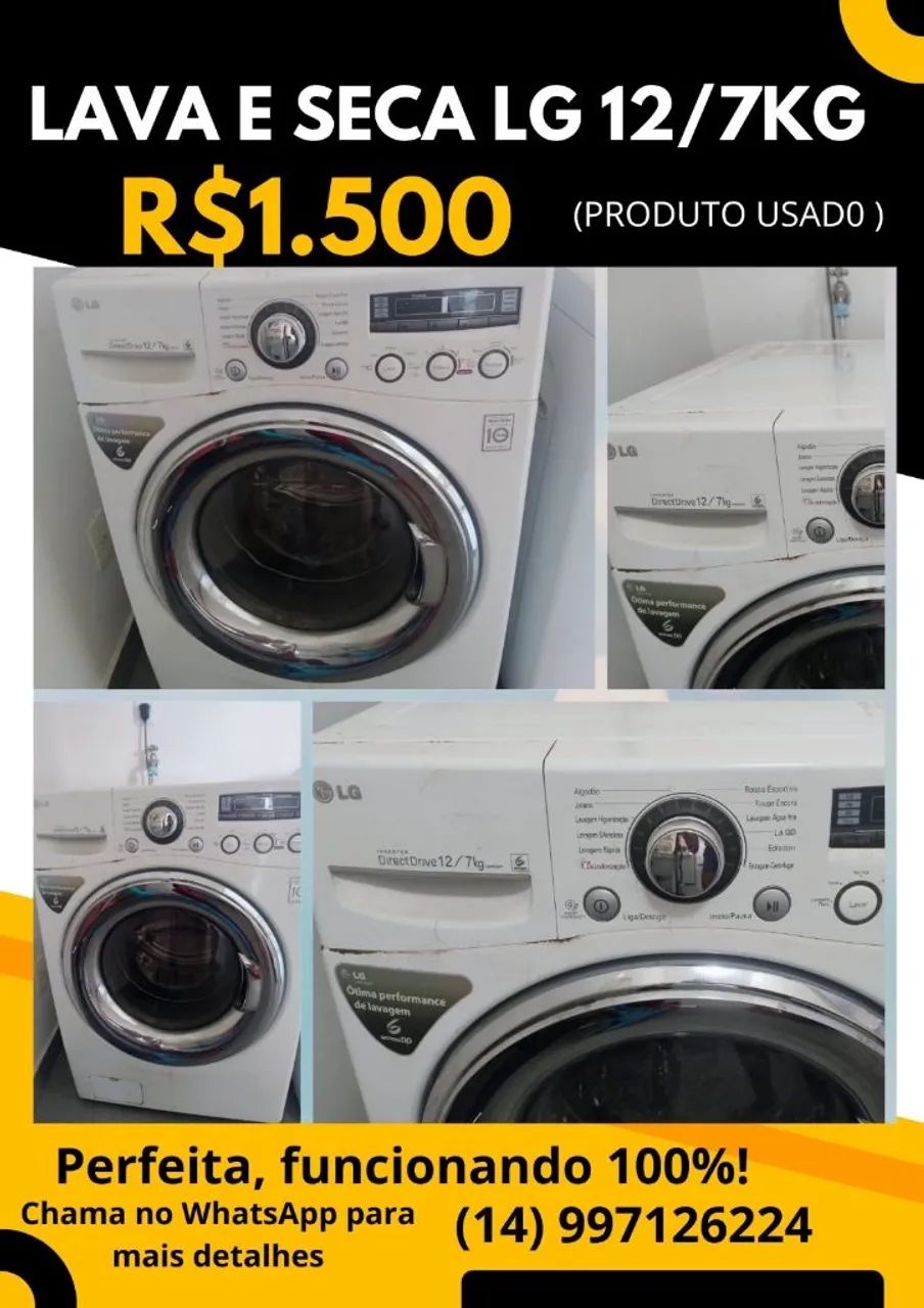 Eletrodomésticos - Lavadora Electrolux 12KG Turbo Economia + Lava e Seca Americana LG 12,7 - Foto 4