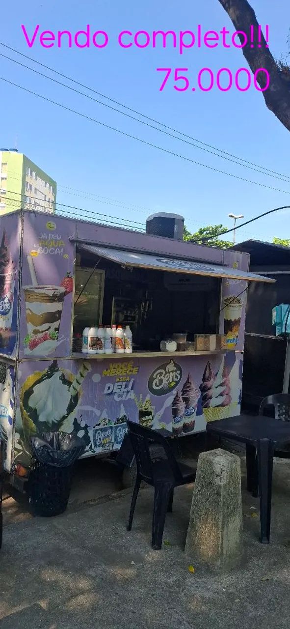 Trailer de sorvete e açaí 