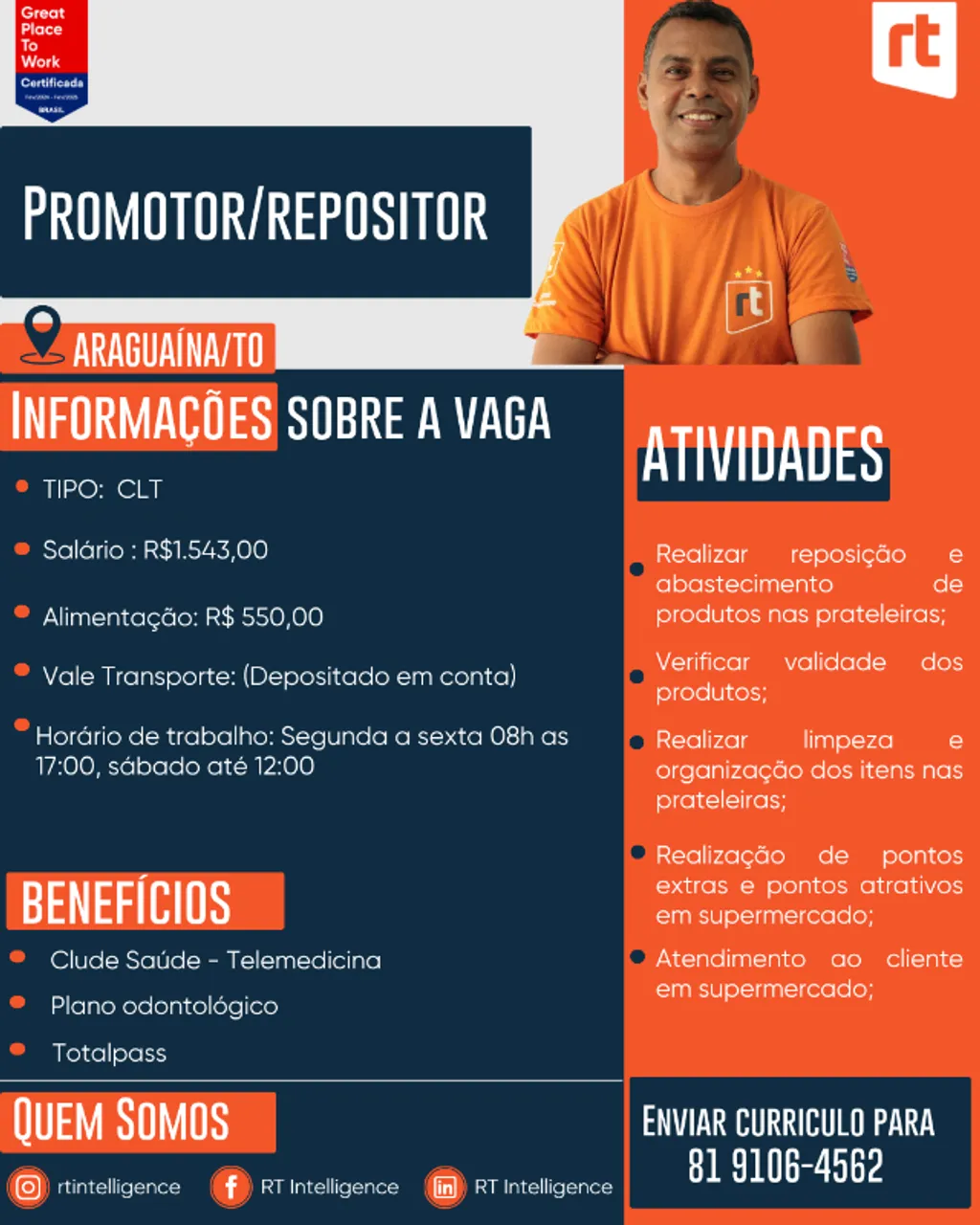PROMOTOR/REPOSITOR (ARAGUAINA-TO)