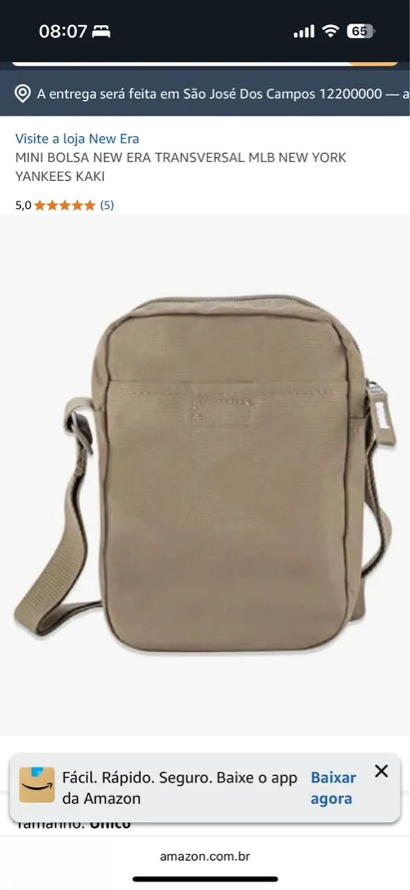 Bolsa New Era Transversal MLB New York Yankees Kaki - Foto 2