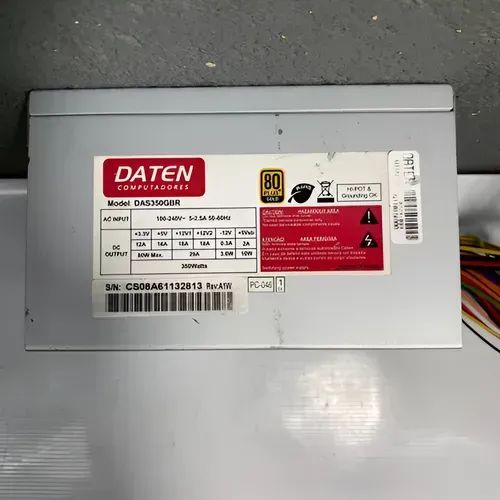 Fonte Atx Daten 80 Plus Das350gbr 350w Real - Foto 2