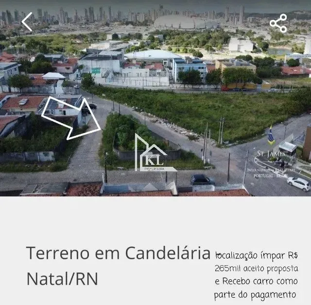 Terreno - 220M2 - Próximo Arena Das Dunas e Av. Prudente de Morais - Escritura Publica