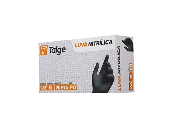 Luva nitrilica preta P M G
