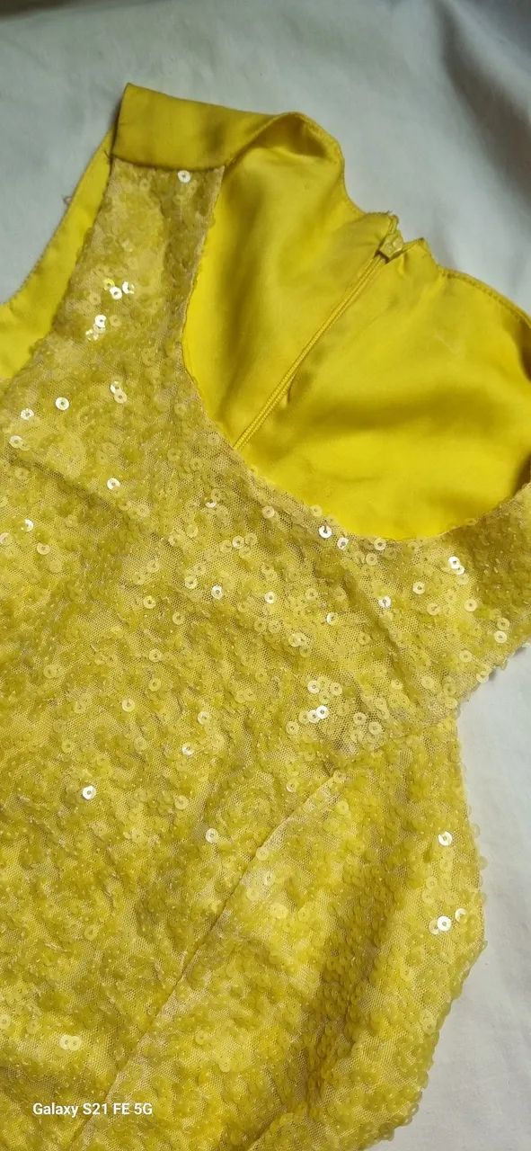 Blusa brilho PP amarela - Foto 3