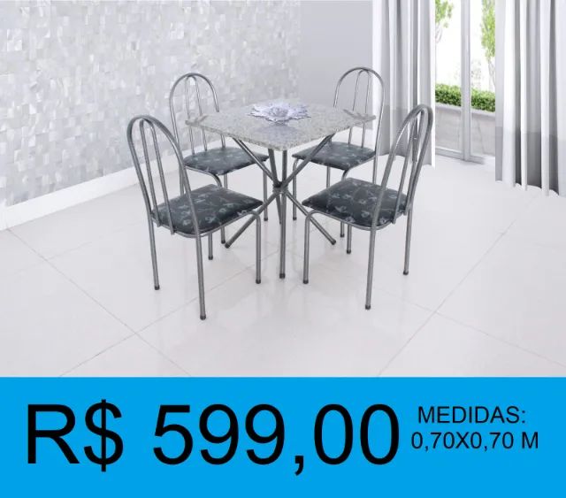 Mesa de granito quadrada - compre hoje e receba amanhã  - Foto 2