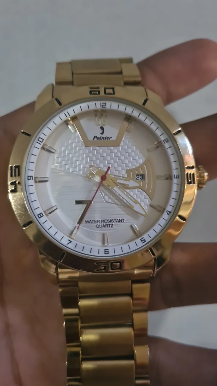 Relógio Pointer Dourado Quartz